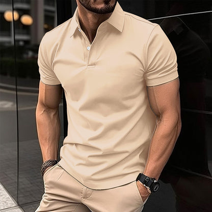 Kurzarm Knopfleiste Revers Poloshirt
