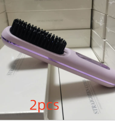 Kabellose USB-Ladefunktion 2-in-1-Haarglättungsbürste