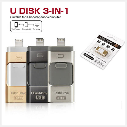 Three-in-one OTG USB stick for computers and mobile phones