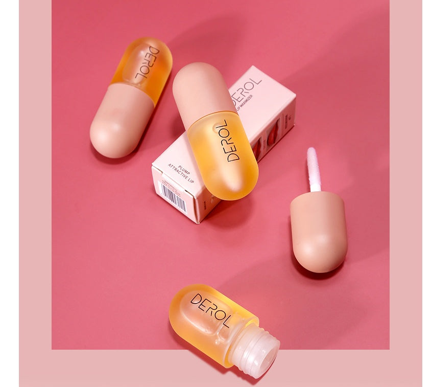 Tages- und Nacht-Lippenöl für sofortiges Volumen, klare, langanhaltende Pflege und Reparatur, reduziert feine Linien, pflegt und pflegt die Lippen.