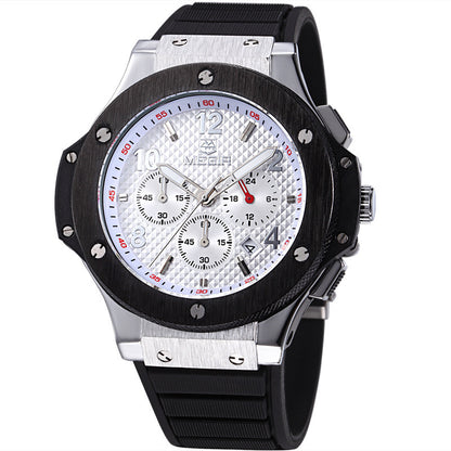 Luxus-Quarz-Chronograph-Armbanduhr