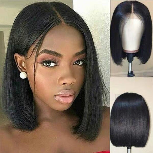 Short human hair wig, bob wig, Brazilian Remy wig