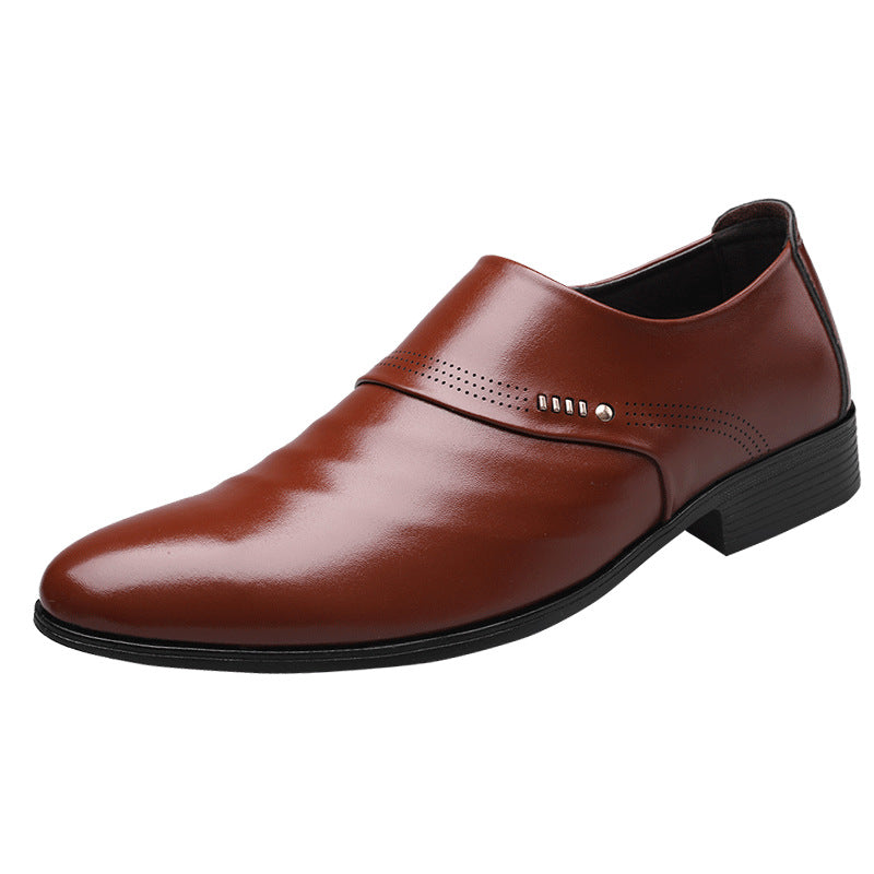 Lässige Spitz-Slip-On-Schuhe aus Leder