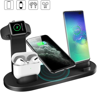 Kabelloses Ladegerät 4-in-1 Ladestation für Apple Watch Series 8/7, iPhone 15/14/13/12 Pro, AirPods Pro 3/2