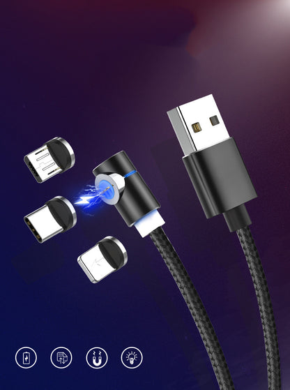 Magnetisches Ladekabel mit LED-Beleuchtung, USB-Kabel und USB Typ-C USB C