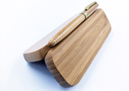 Geschenkbox Bambus Kugelschreiber