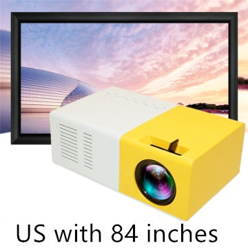 Tragbarer 3D-HD-LED-Heimkino-Projektor mit HDMI- und USB-Audioanschluss, YG300 Mini-Projektor