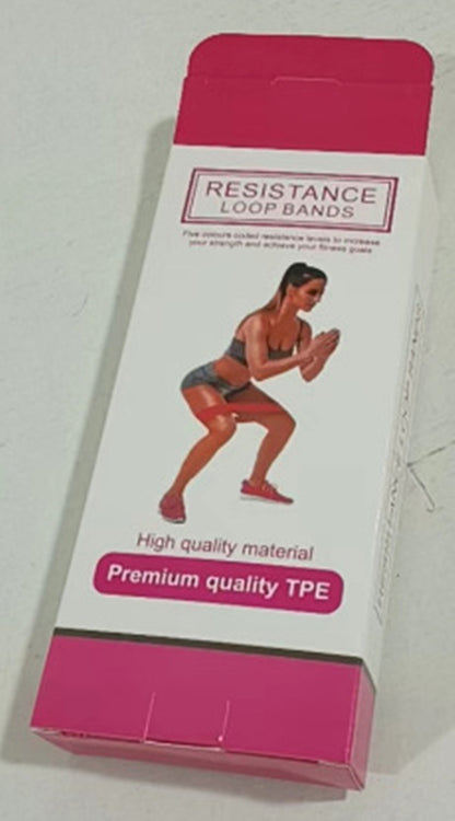 5 resistance levels of elastic bands for yoga training