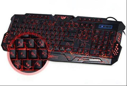 Crack-Tastatur 3-Farbige USB-LED-Gaming-Tastatur