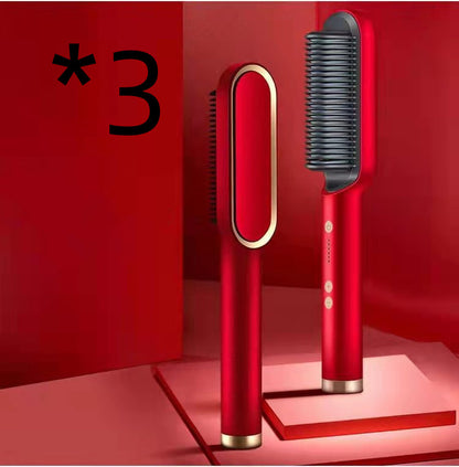 360° Doppelfunktion Locken Glätten Keramik 2-in-1-Haarglättungskamm