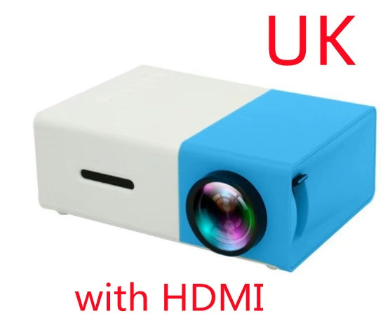 Tragbarer 3D-HD-LED-Heimkino-Projektor mit HDMI- und USB-Audioanschluss, YG300 Mini-Projektor