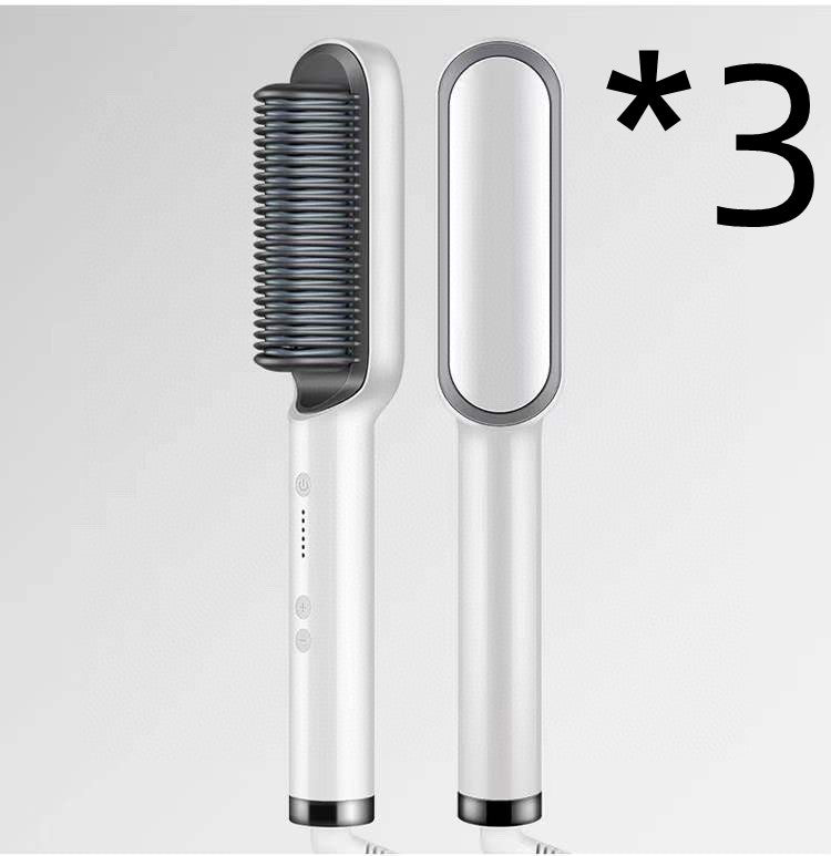 360° Doppelfunktion Locken Glätten Keramik 2-in-1-Haarglättungskamm