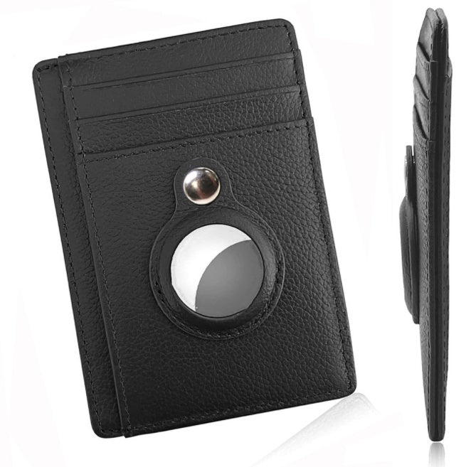 Multifunktionales RFID-Schutz-Diebstahlsichere Kartenetui-Tasche AirTag Leder-Geldbörsen-Set