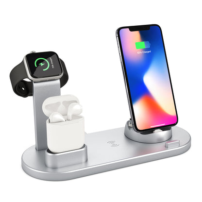Kabelloses Ladegerät 4-in-1 Ladestation für Apple Watch Series 8/7, iPhone 15/14/13/12 Pro, AirPods Pro 3/2