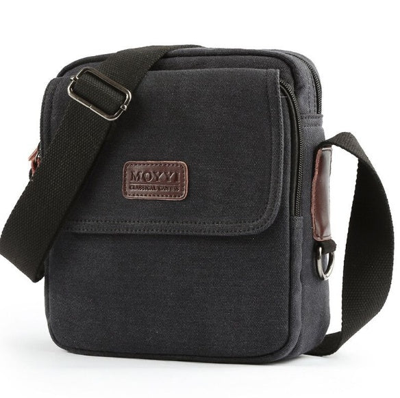 Canvas-Schultertasche