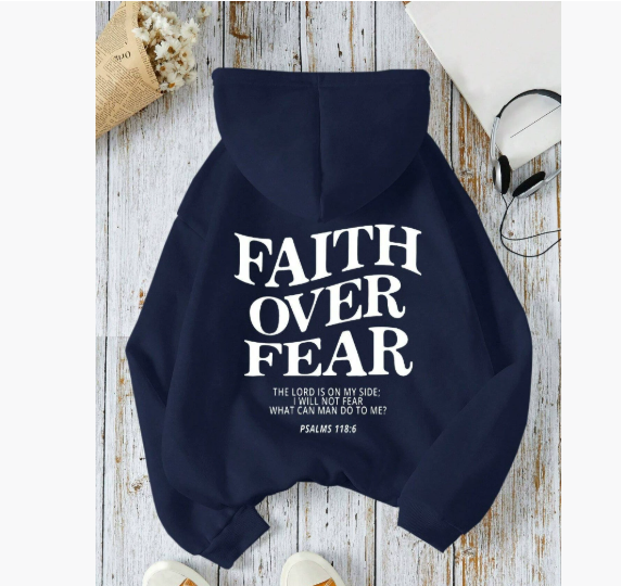 Glaube statt Angst Bibelvers Christlicher Hoodie