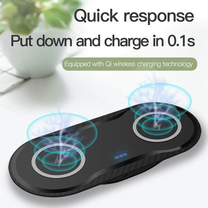 Wireless charger for two mobile phones
