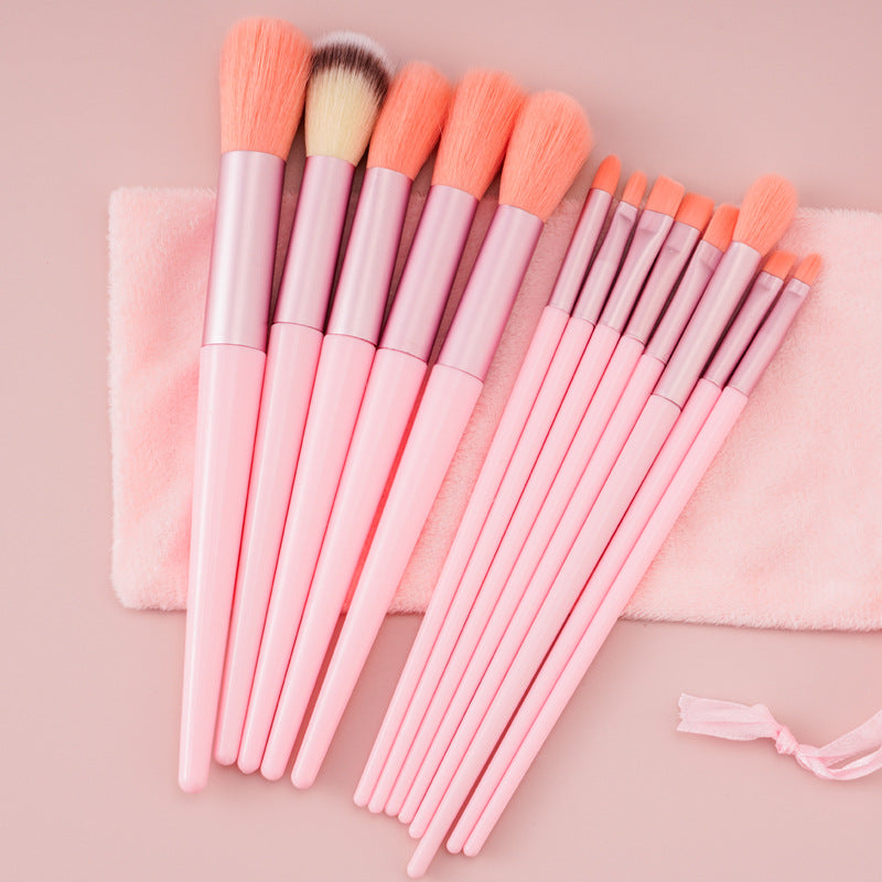 13-piece makeup brush set: concealer brush, blush brush, powder brush, eyeshadow brush, highlighter brush, foundation brush, cosmetic tools