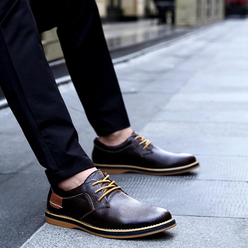 British Style Leder Lace-Up Schuhe