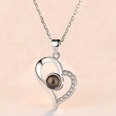 Geschenkbox Metallrose Halskette Schmuckset