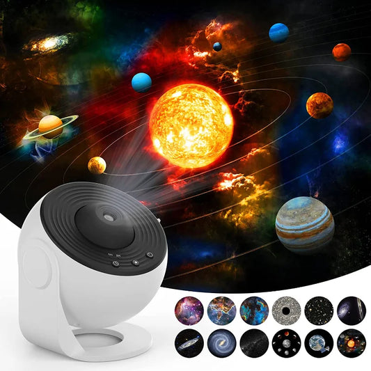 Night Light Galaxy Projector, Starry Sky Projector, 360° Rotating Planetarium Lamp for Children's Room, Valentine's Day Gift, Wedding Decoration