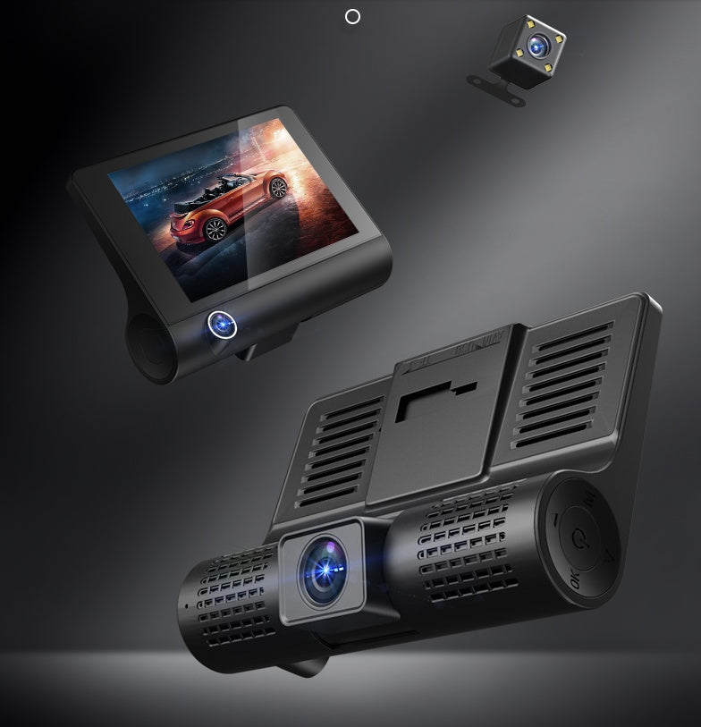 1080P high-resolution dashcam with three recordings