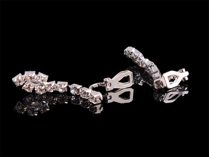 Halskette Ohrringe Ring Armband 4-Teiliges Strass-Schmuckset