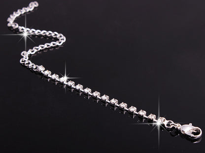 Halskette Ohrringe Ring Armband 4-Teiliges Strass-Schmuckset