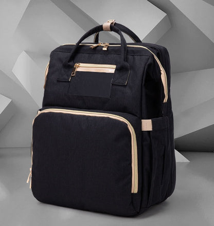 USB charging version, foldable backpack for mothers with bed, large capacity, multifunctional