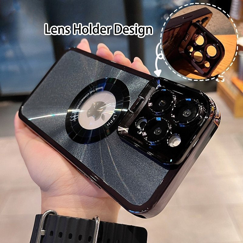 Magsafe CD-Muster Magnet Silikon Kamerahalterung Luxus Handyhülle