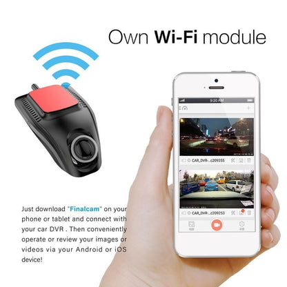Mini cámara para salpicadero con WiFi Full HD incorporada