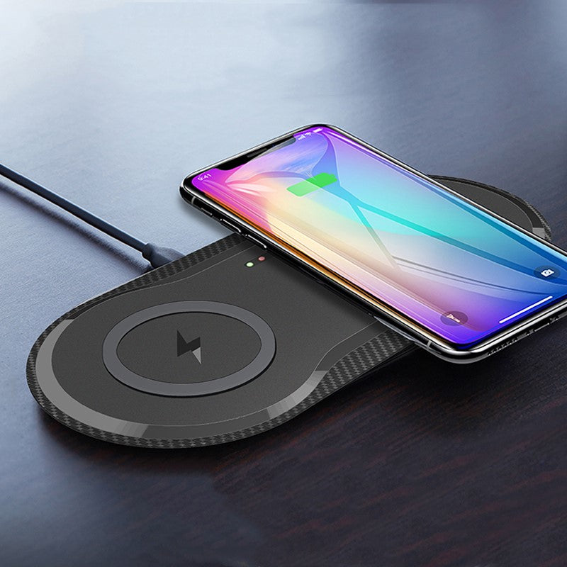 Wireless charger for two mobile phones
