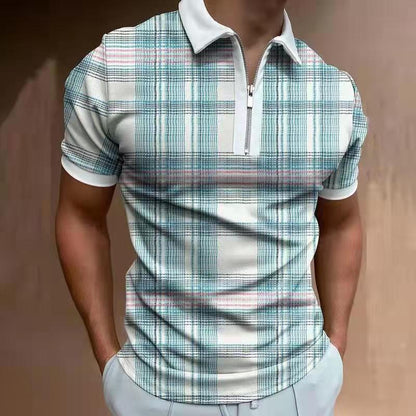Einfarbiges Kurzarm-Poloshirt der Marke