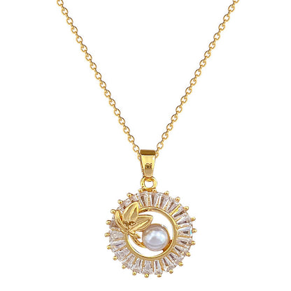 Blätterkette Ohrringe 2-Teiliges Modeschmuck-Set