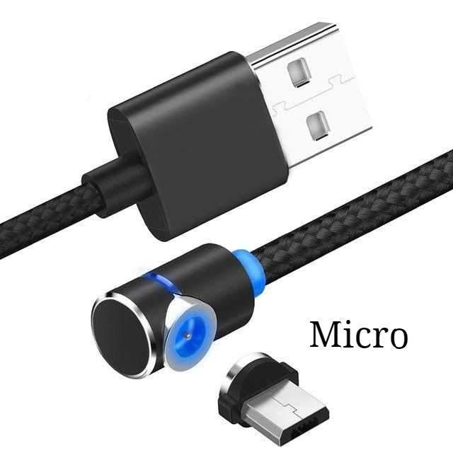 Magnetisches Ladekabel mit LED-Beleuchtung, USB-Kabel und USB Typ-C USB C