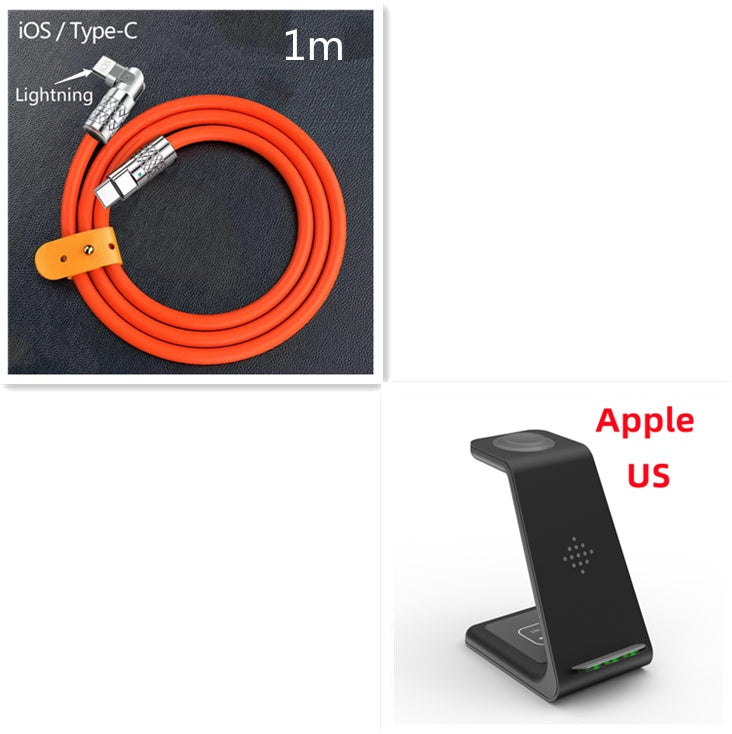 3-in-1 fast charging station: Wireless charging station with fast charging function and mobile phone holder