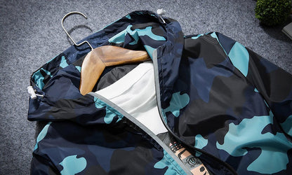 Covrlge Leuchte Reißverschluss Camouflage Kapuzenjacke