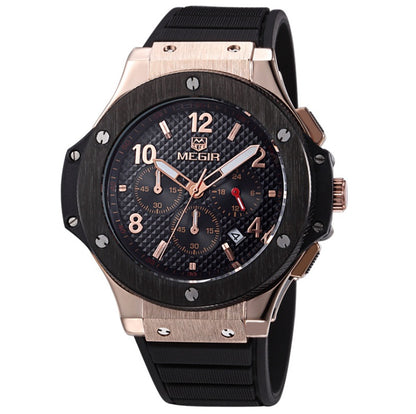 Luxus-Quarz-Chronograph-Armbanduhr