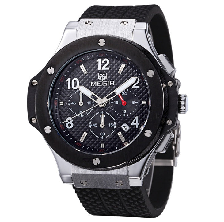 Luxus-Quarz-Chronograph-Armbanduhr