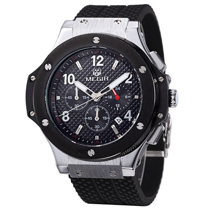 Luxus-Quarz-Chronograph-Armbanduhr