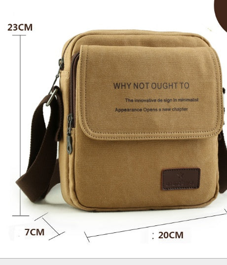 Canvas-Schultertasche