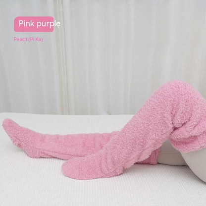 Overknee-Flauschig kältebeständige Socken