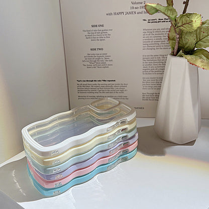 Phone case with wavy edges, solid color, simple candy color