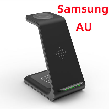3-in-1 fast charging station: Wireless charging station with fast charging function and mobile phone holder