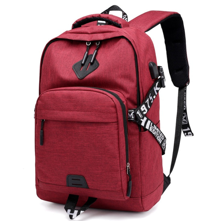 Laptop backpack with USB charging function 