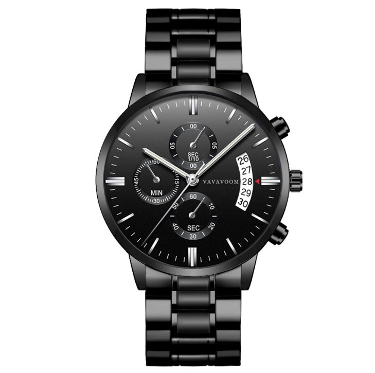 Edelstahl Business Quarz Armbanduhr