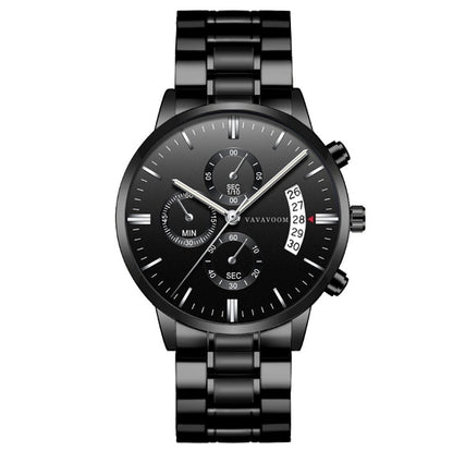 Edelstahl Business Quarz Armbanduhr