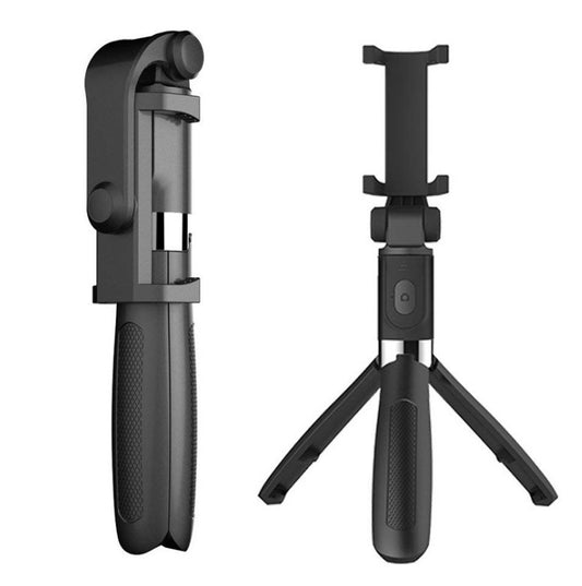 Compatible with Apple, tripod selfie stick, universal triangular holder for mobile devices, Bluetooth selfie stick