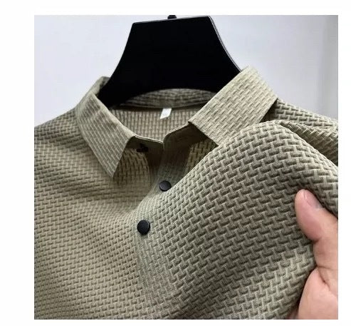 Mesh Eisseide Kurzarm-T-Shirt