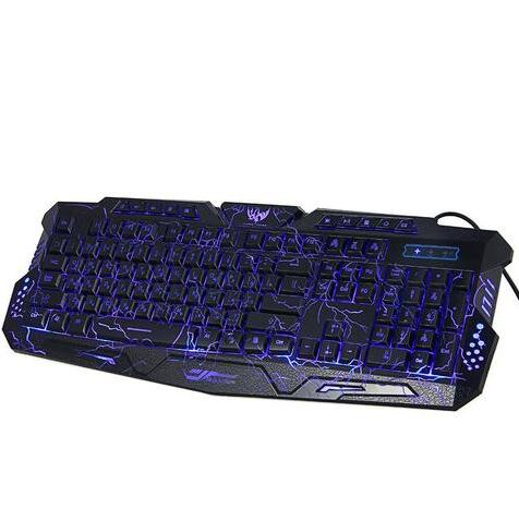 Crack-Tastatur 3-Farbige USB-LED-Gaming-Tastatur